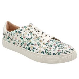 Jack Rogers Women Rory Daisy Lace Up Casual Sneakers Sz US 8M White Floral Print